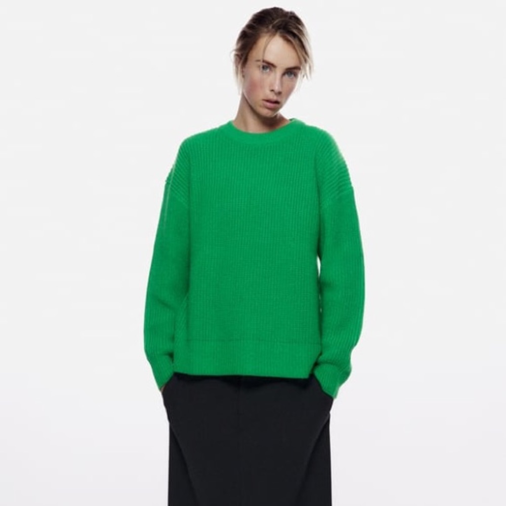 Zara purl knit sweater